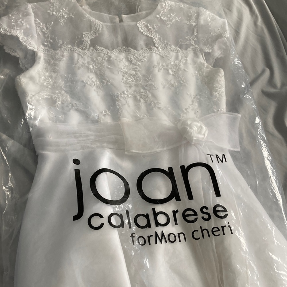 Great Deal! Joan Calabrese, 1st Communion with gem studded veil, flower girl